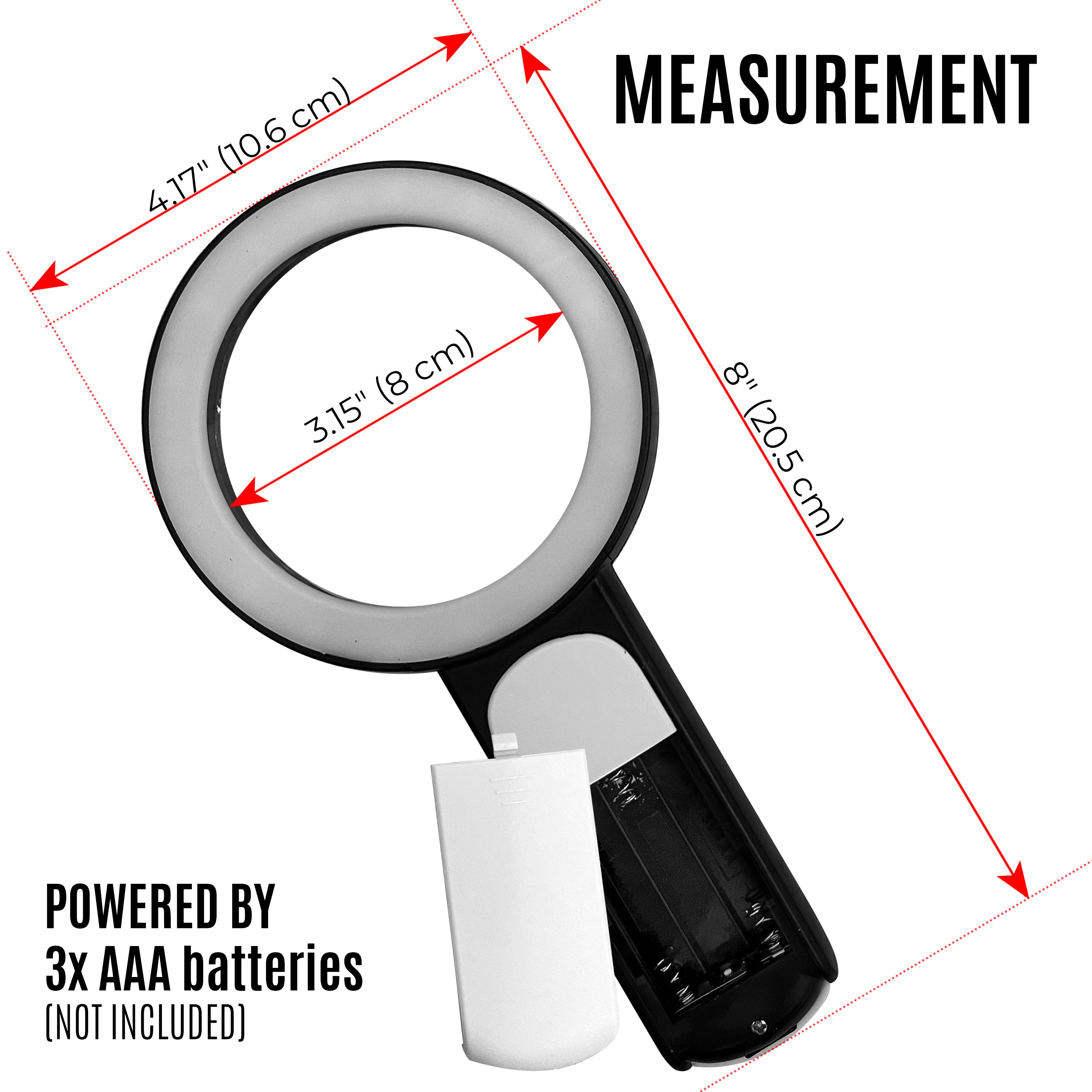 Explore Details With Pocket Magnifying Glass 30X Power Golden
