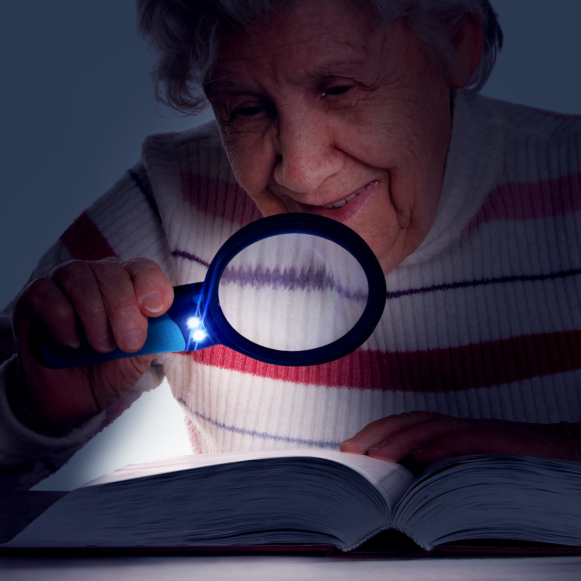 Magnifying Glass with Bright LED Lights- 2.5X, 5X, 16X Handheld Magnif –  MagniPros