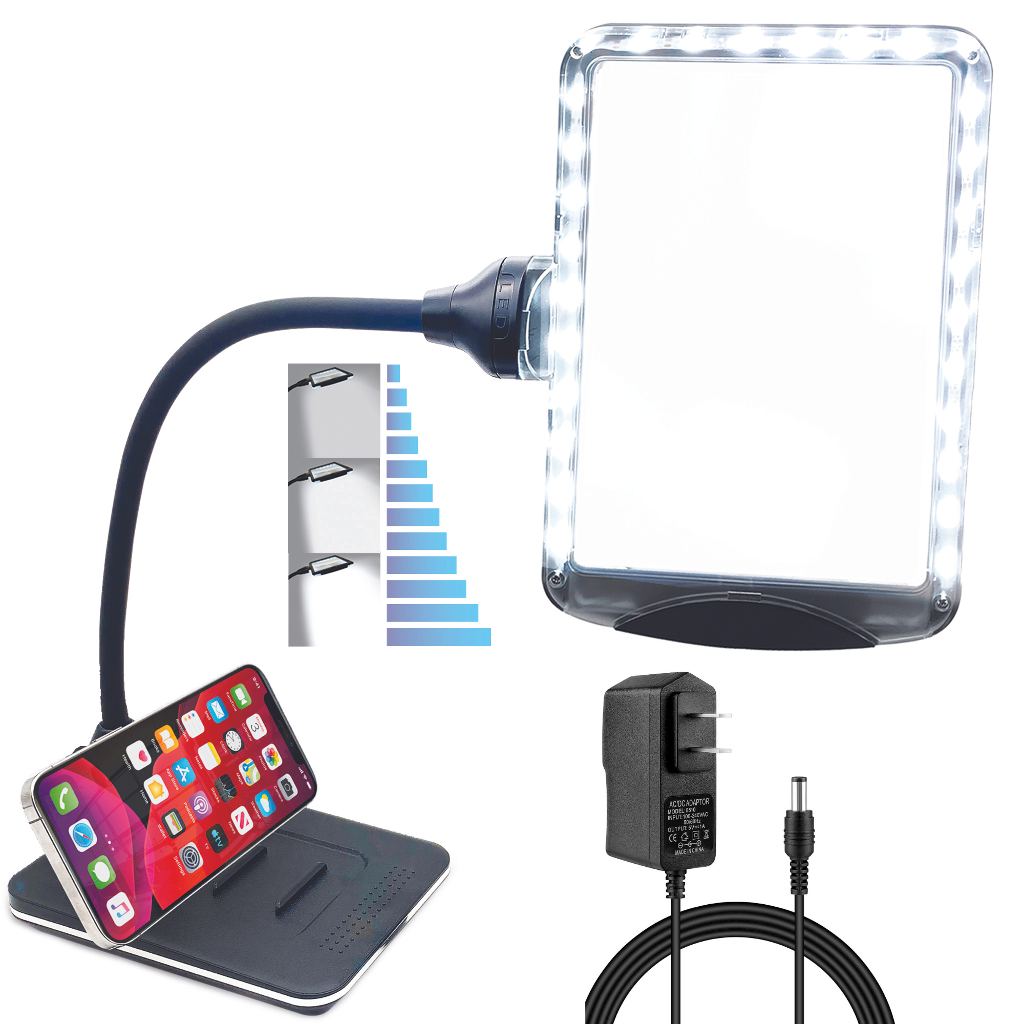 Magnifying Desk Lamp with Medical-Grade Glass Lens